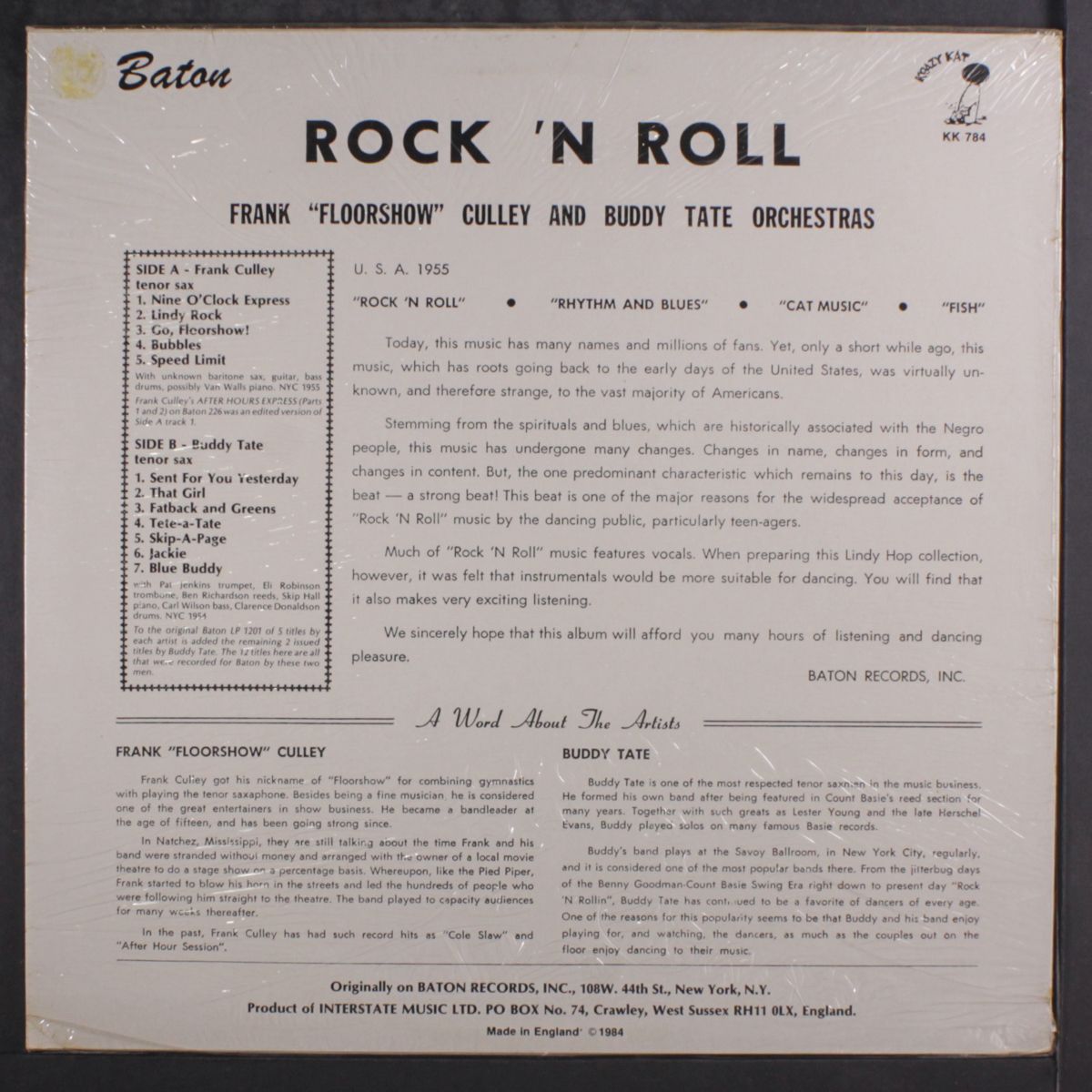 rock 'n roll by BUDDY TATE / FRANK CULLEY