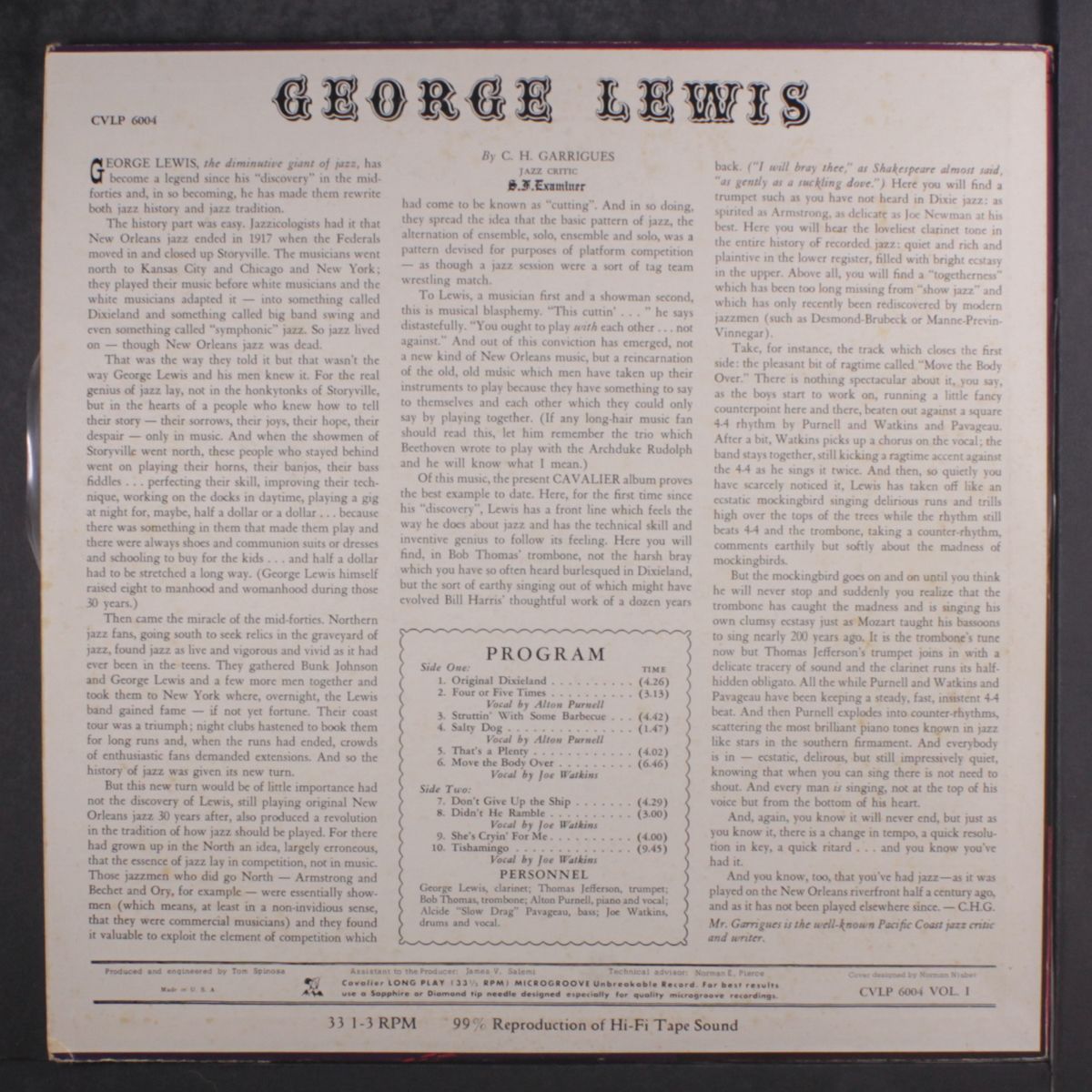 in hi-fi by GEORGE LEWIS