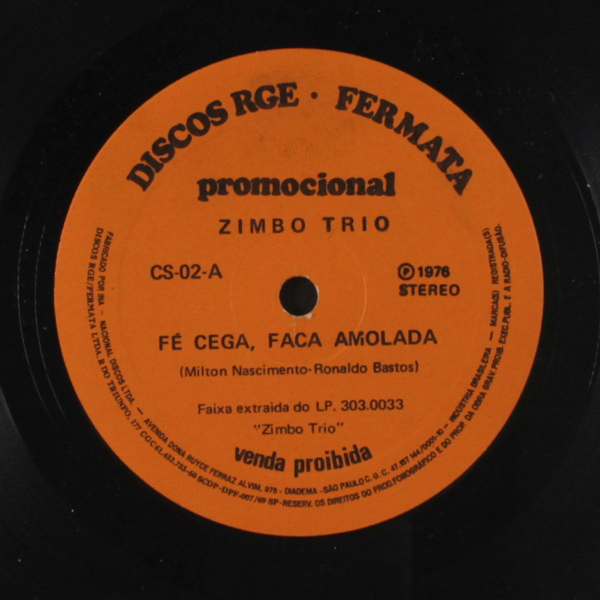 fe cega, faca amolada / tudo bem by ZIMBO TRIO