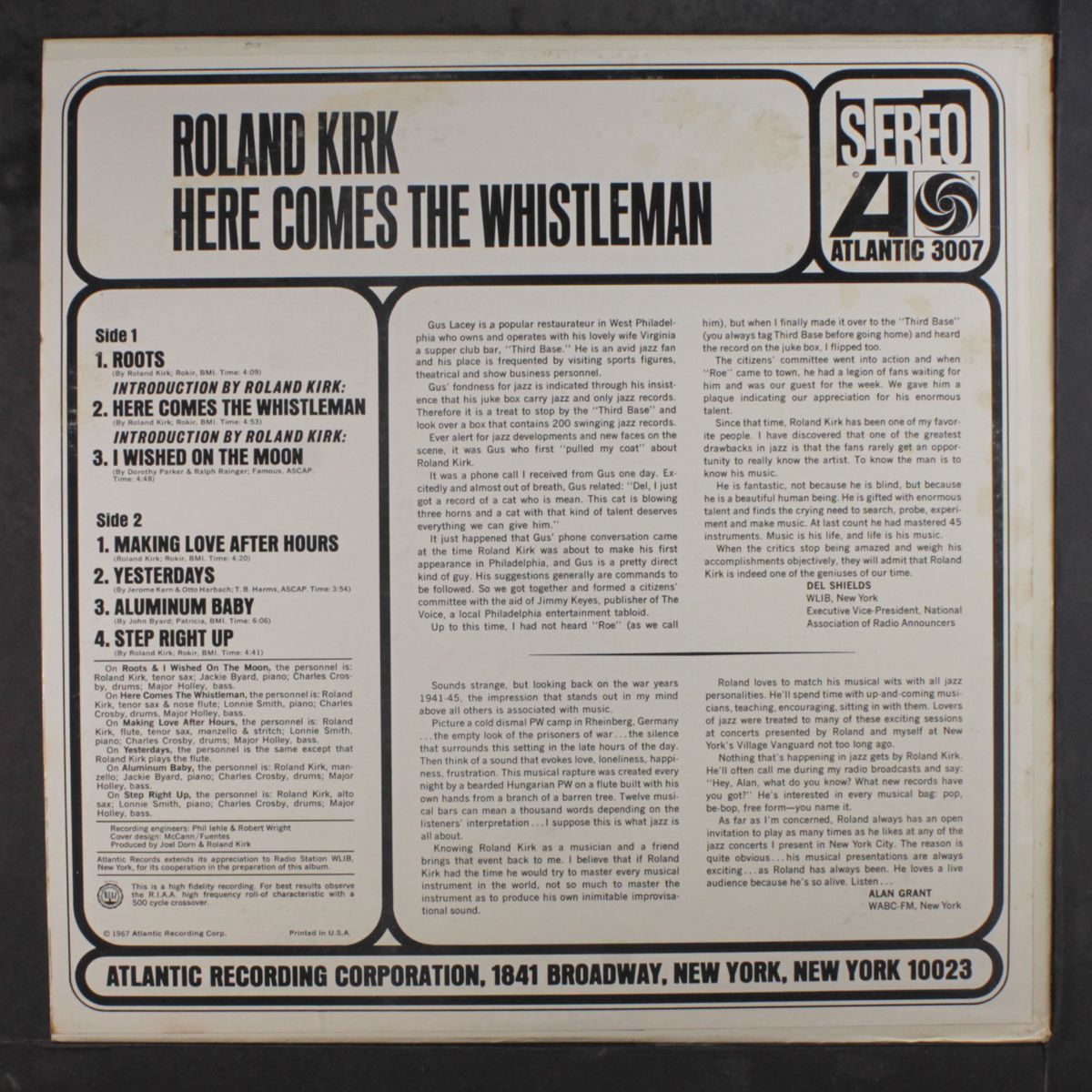 here comes the whistleman by ROLAND KIRK