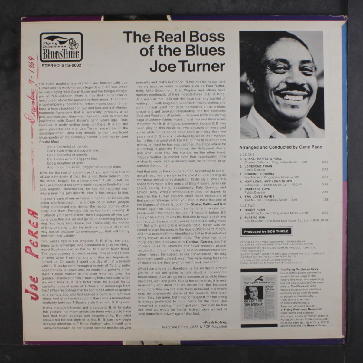 the real boss of the blues by JOE TURNER