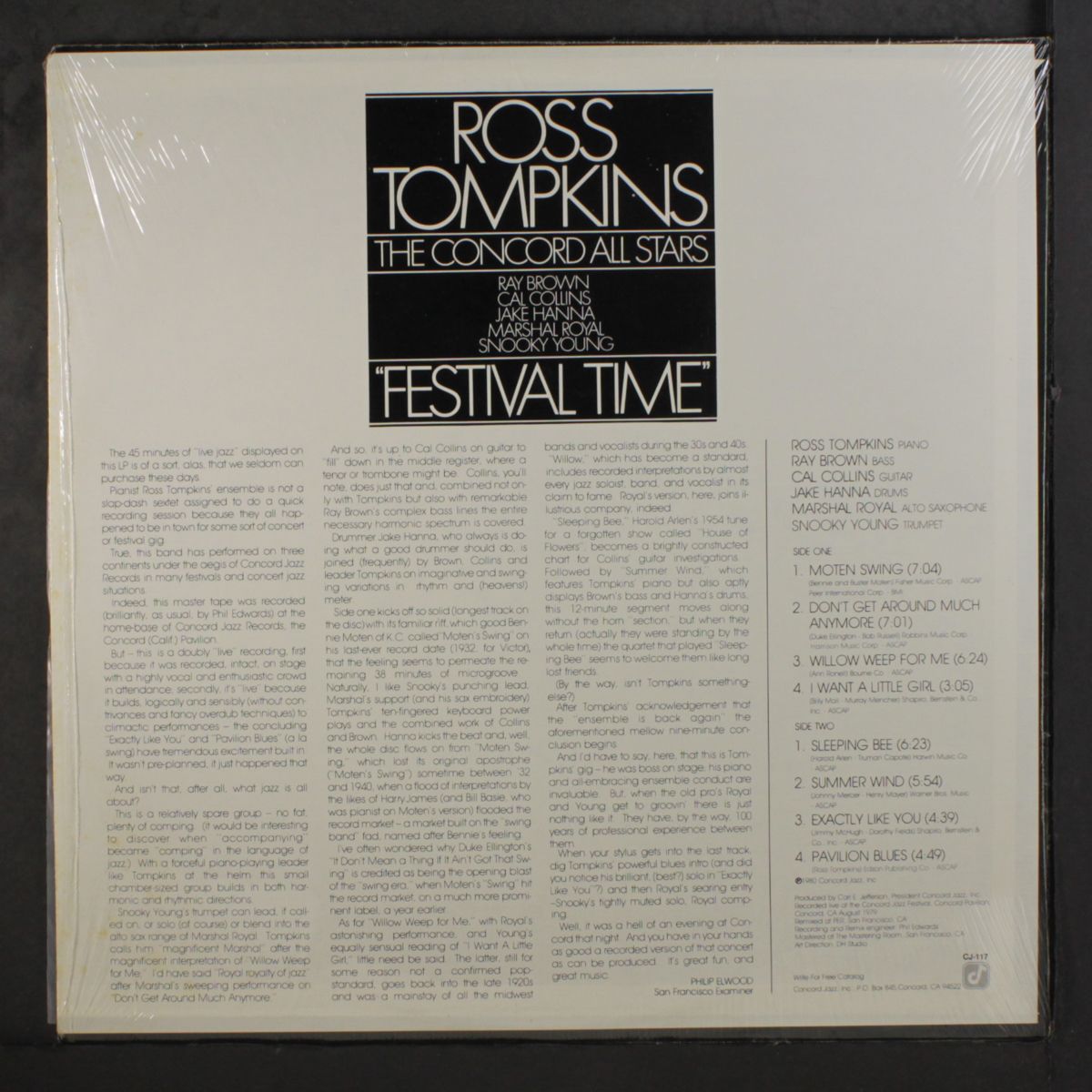 festival time by ROSS TOMPKINS & CONCORD ALL STARS