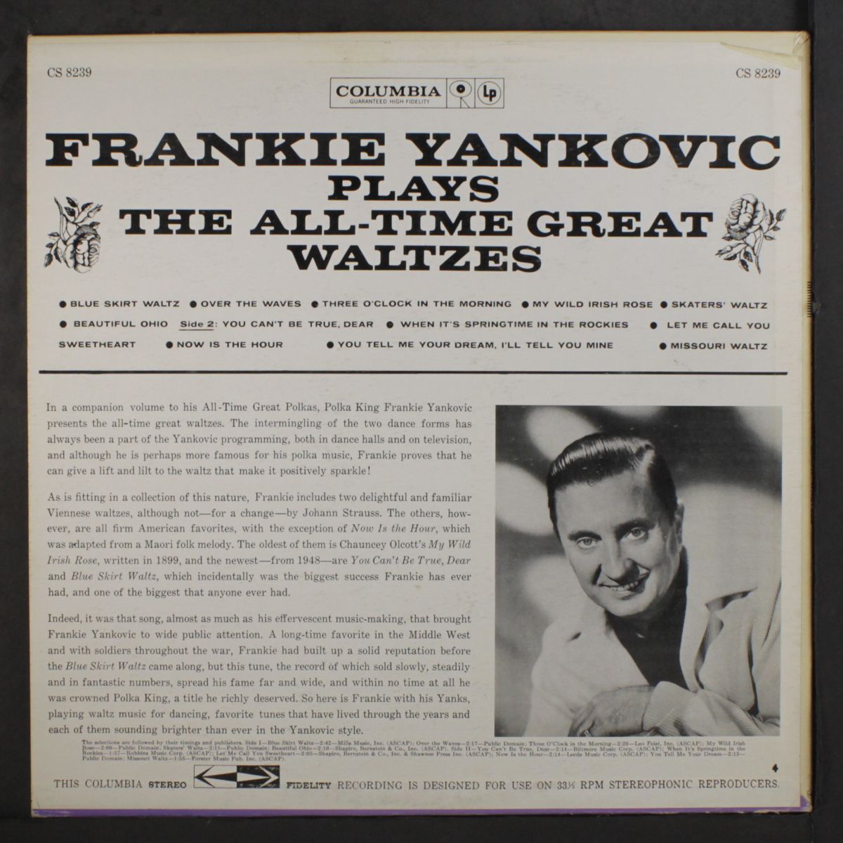 the all-time great waltzes by FRANKIE YANKOVIC