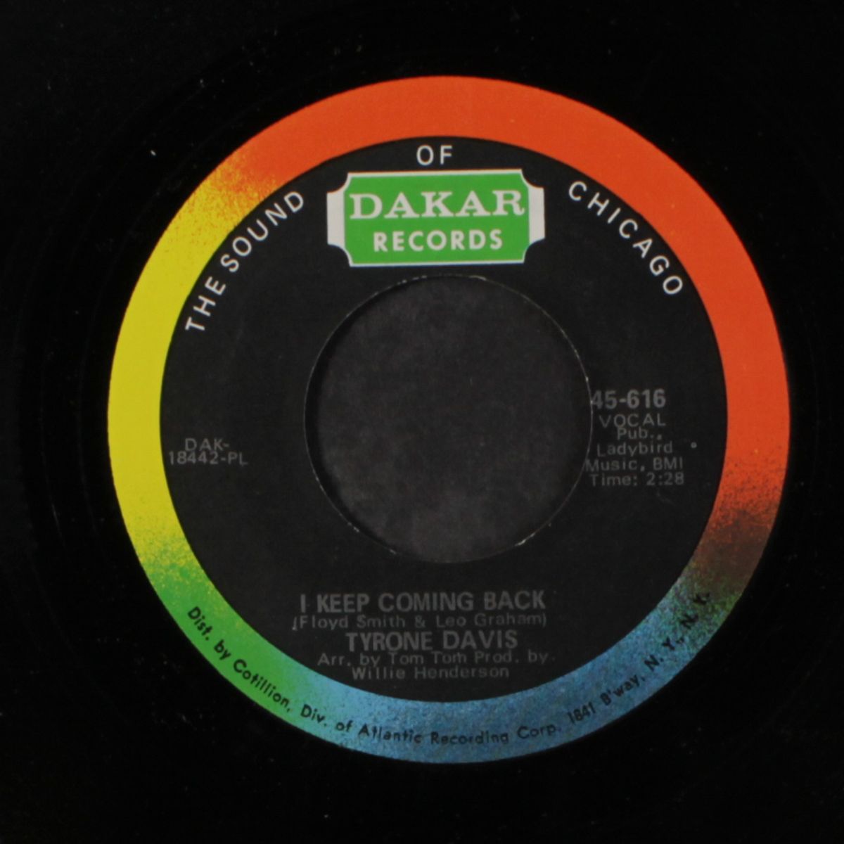 turn back the hands of time / i keep coming back by TYRONE DAVIS