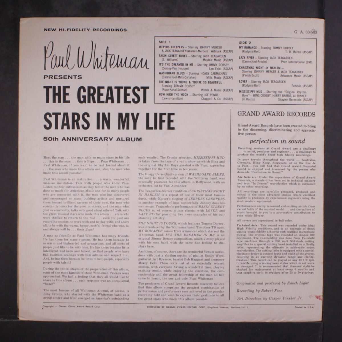 the greatest stars in my life by PAUL WHITEMAN