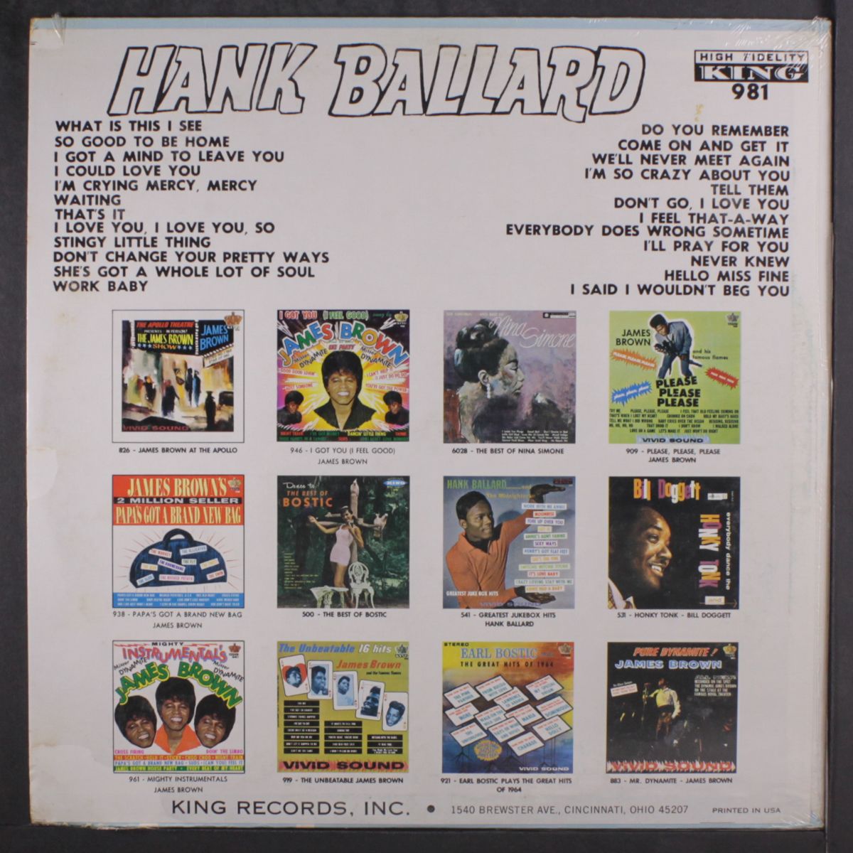 24 great songs by HANK BALLARD