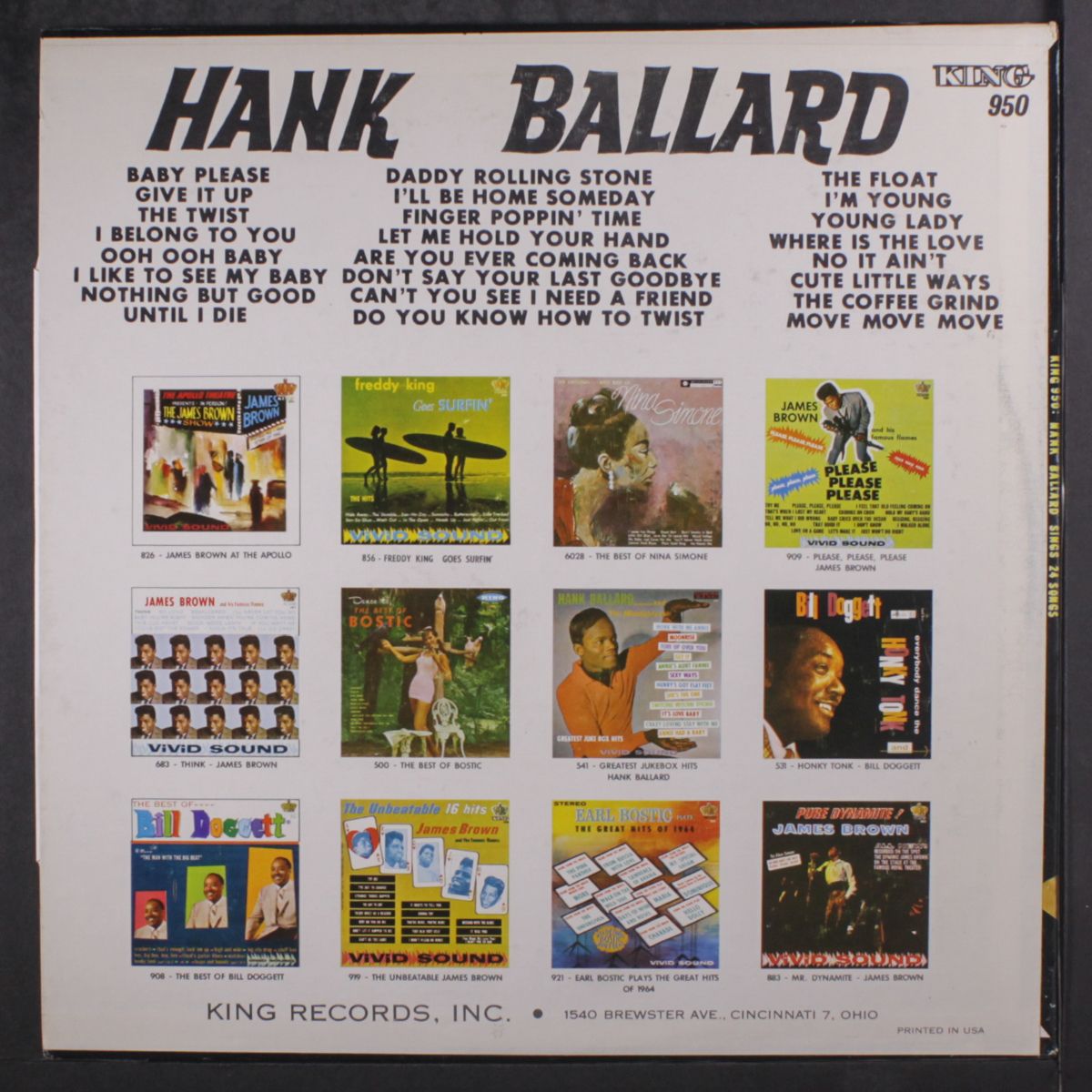 24 hit tunes by HANK BALLARD & MIDNIGHTERS