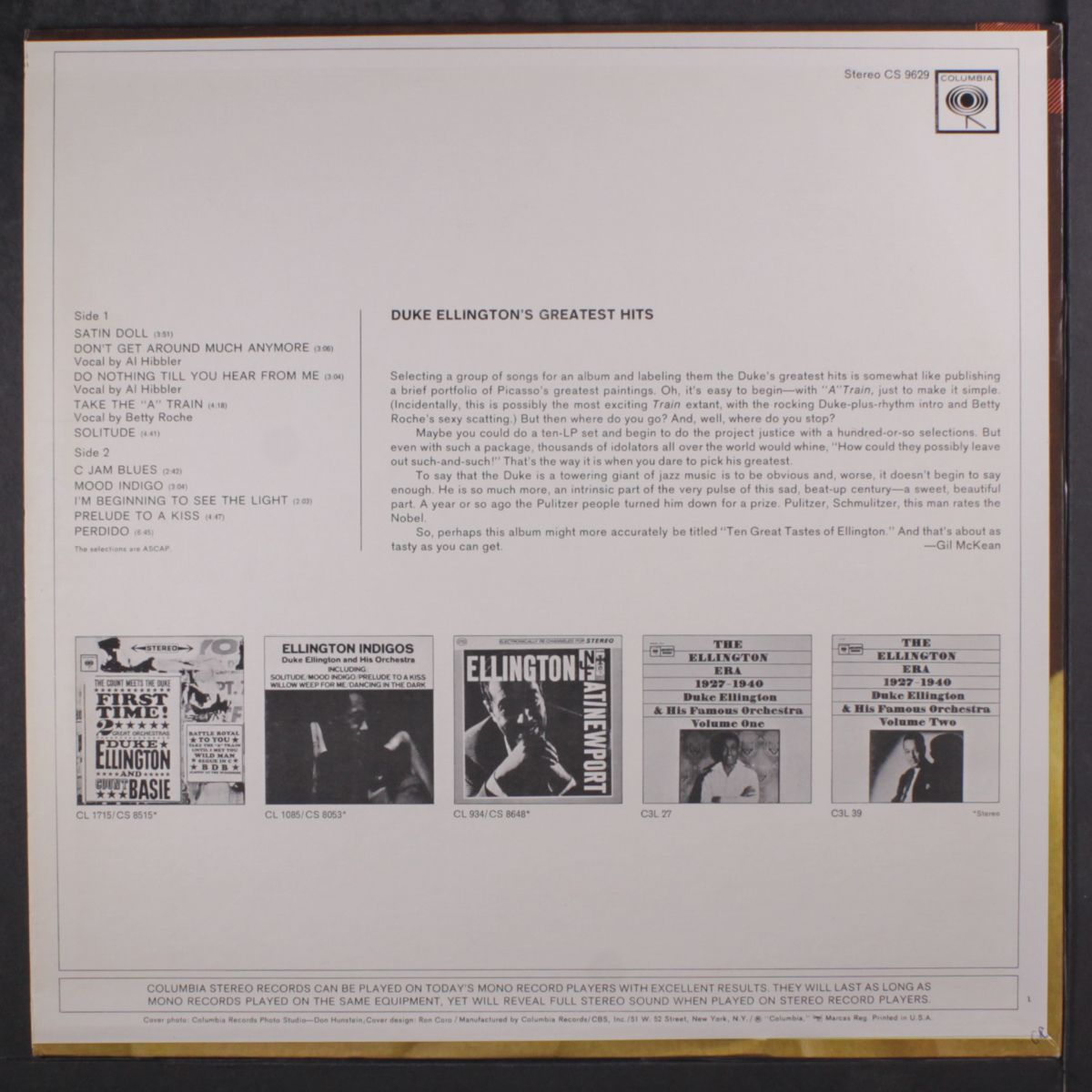 greatest hits by DUKE ELLINGTON