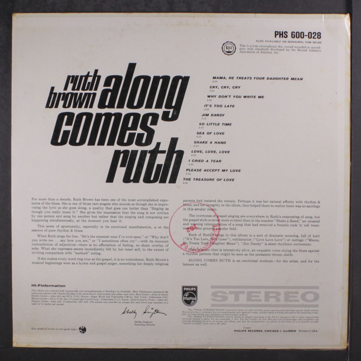 along comes ruth by RUTH BROWN