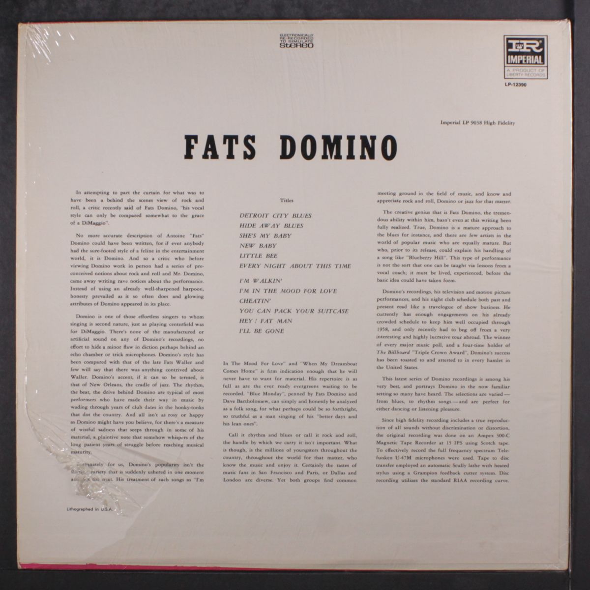 here stands fats domino by FATS DOMINO