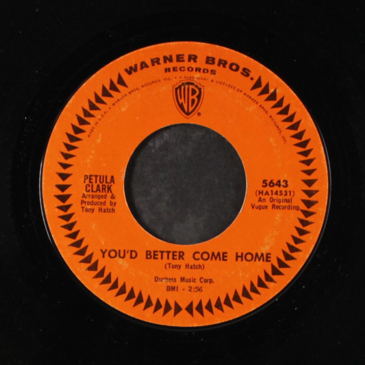 you'd better come home by PETULA CLARK