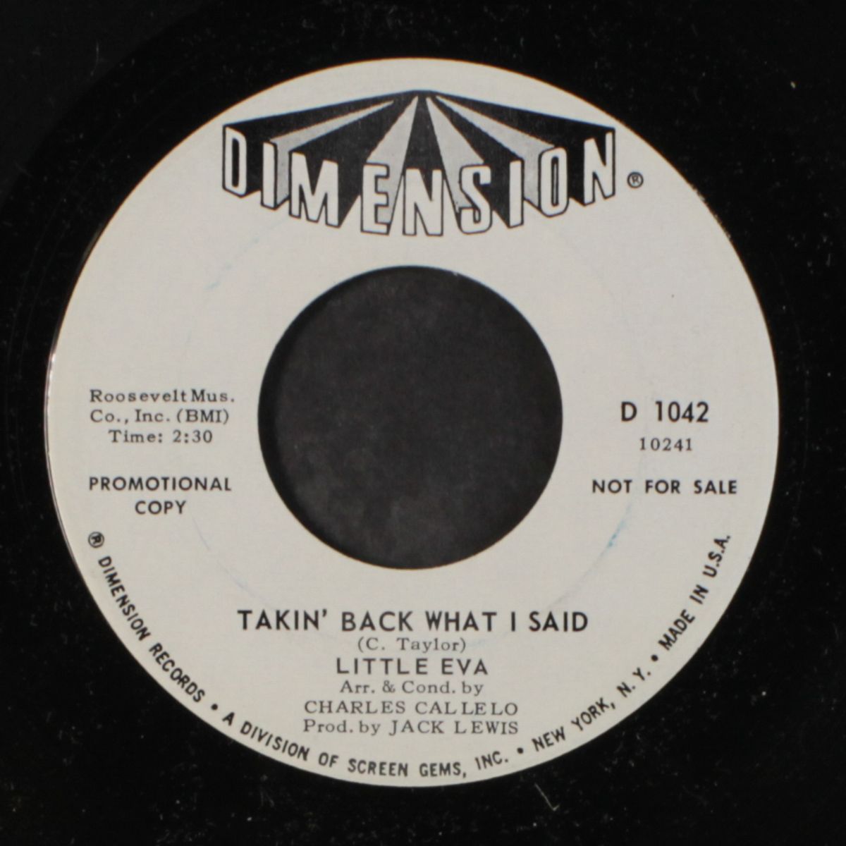 takin' back what i said / wake up john by LITTLE EVA