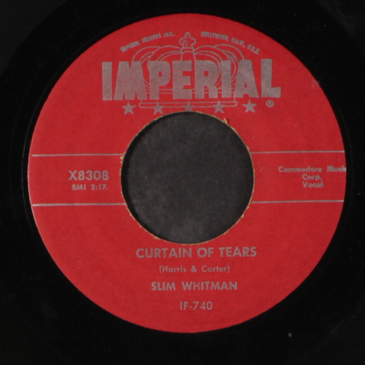smoke signals / curtain of tears by SLIM WHITMAN
