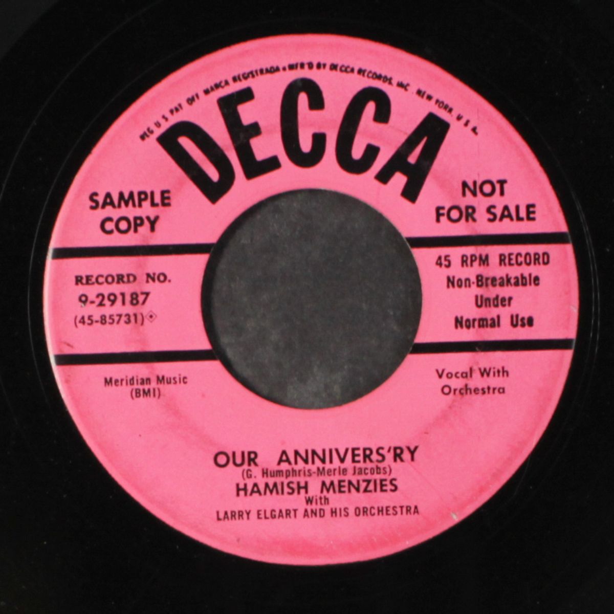 our annivers'ry / no hearts and flowers by HAMISH MENZIES