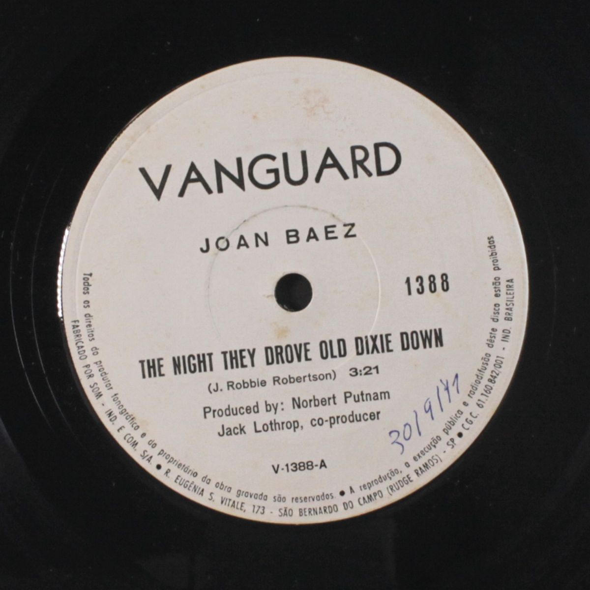 the night they drove old dixie down / when time was stolen by JOAN BAEZ