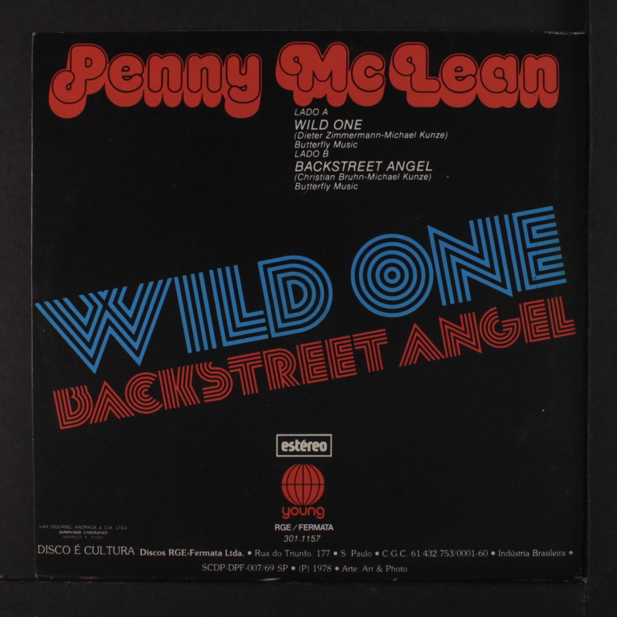 wild one / back street angel by PENNY MCLEAN