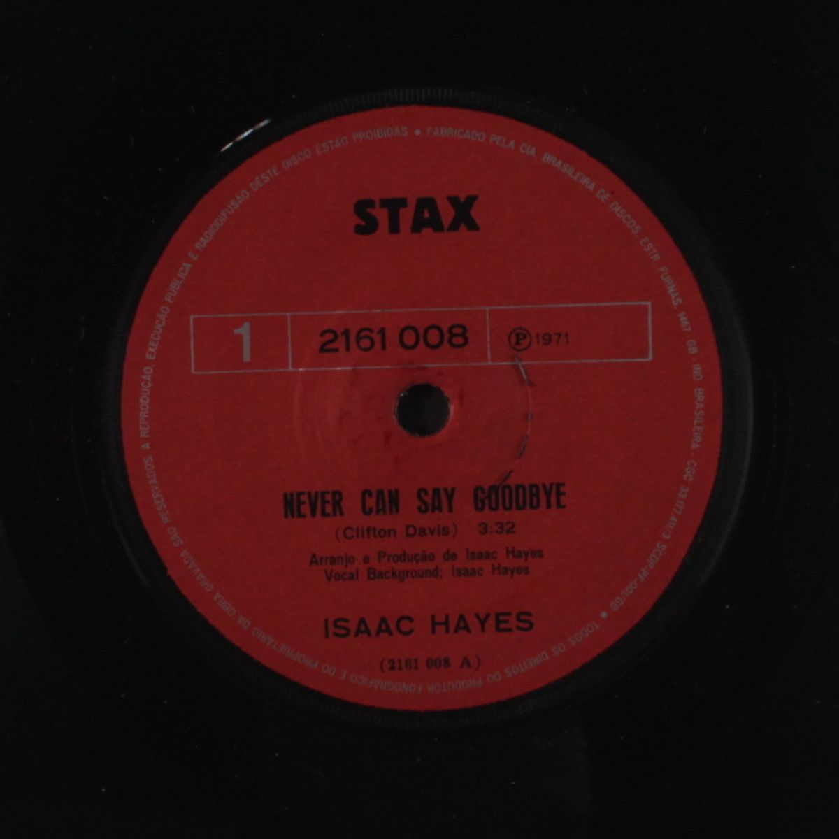 never can say goodbye / i can't help it by ISAAC HAYES