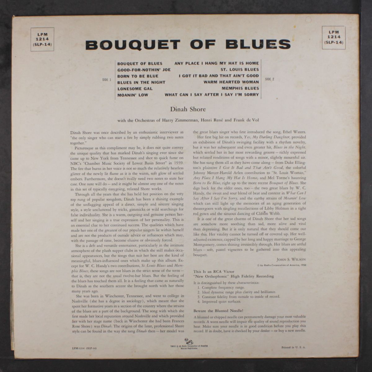 bouquet of blues by DINAH SHORE