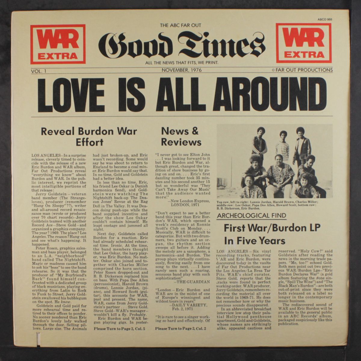 love is all around by WAR
