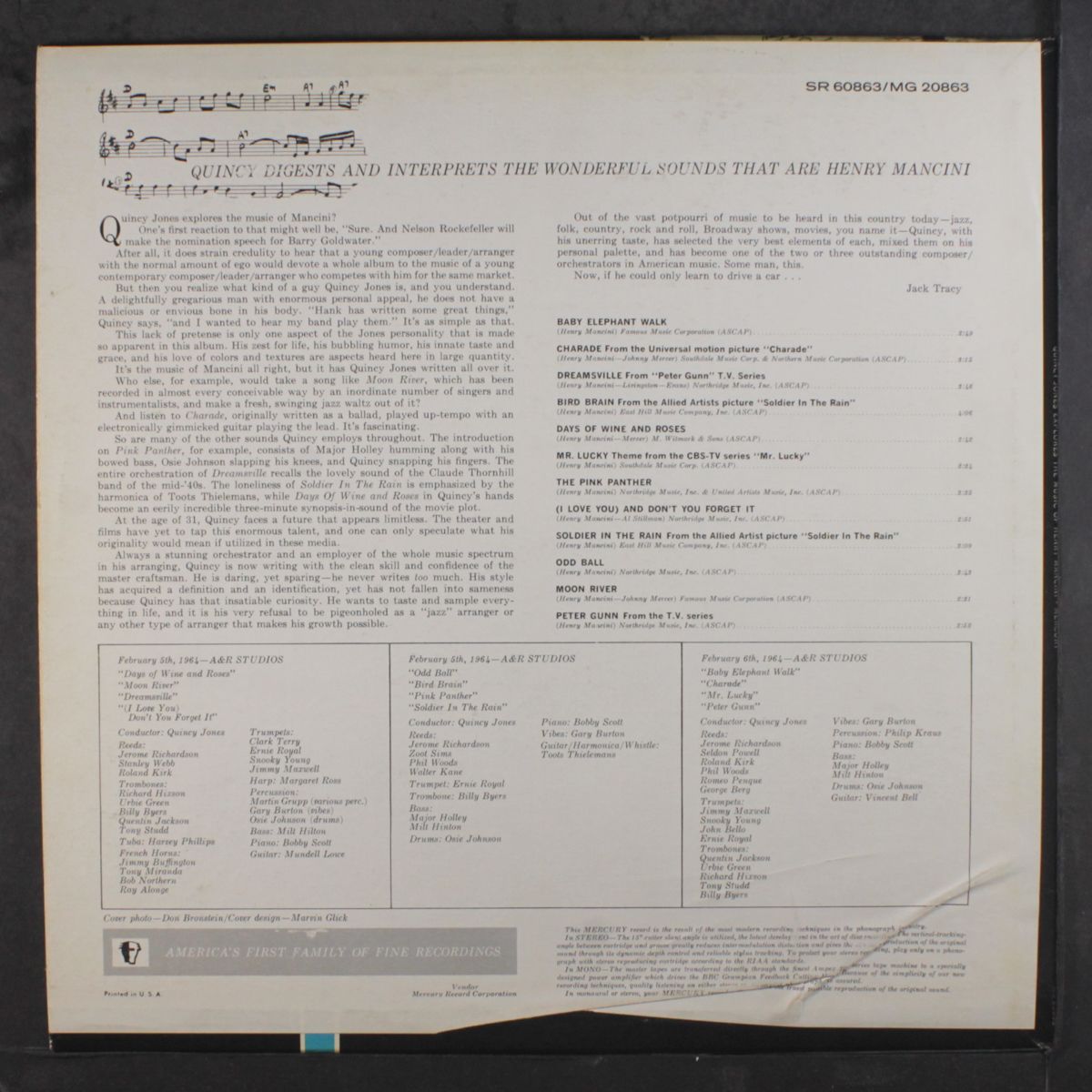 quincy jones explores the music of henry mancini by QUINCY JONES