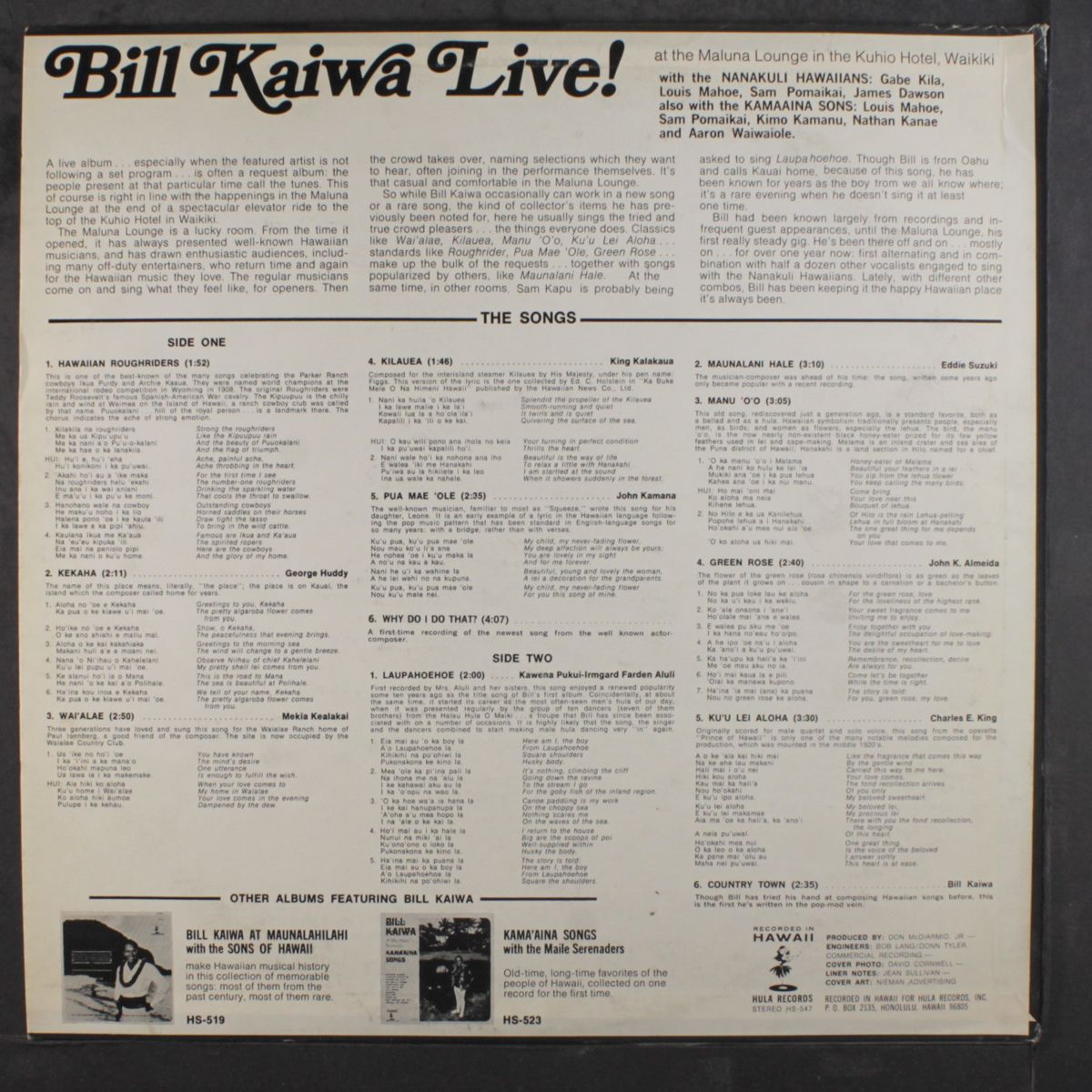live by BILL KAIWA
