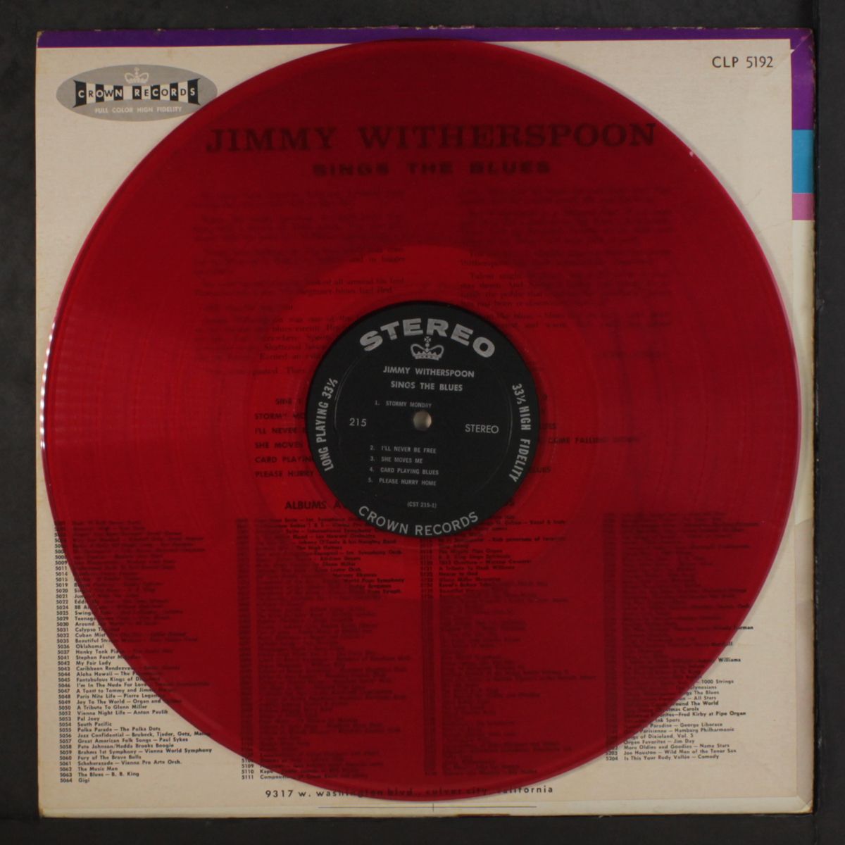 sings the blues by JIMMY WITHERSPOON