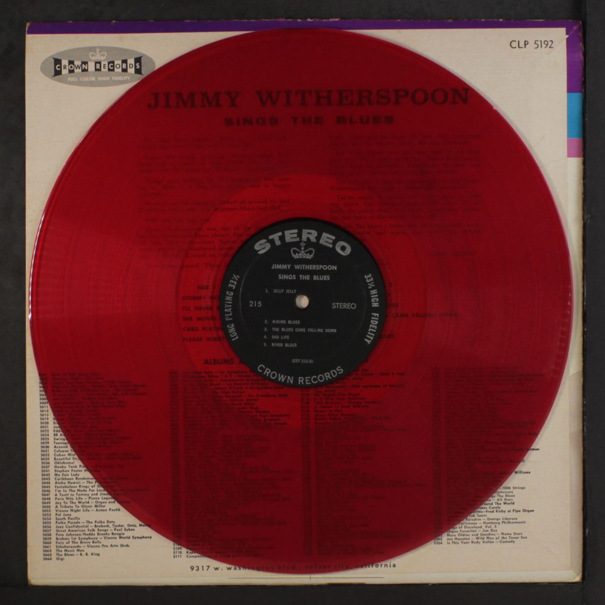 sings the blues by JIMMY WITHERSPOON