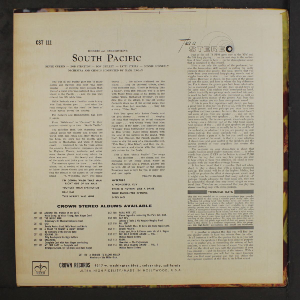 south pacific by RODGERS & HAMMERSTEIN