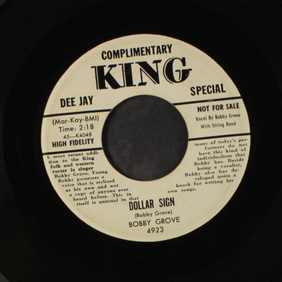 dollar sign / mocking bird by BOBBY GROVE