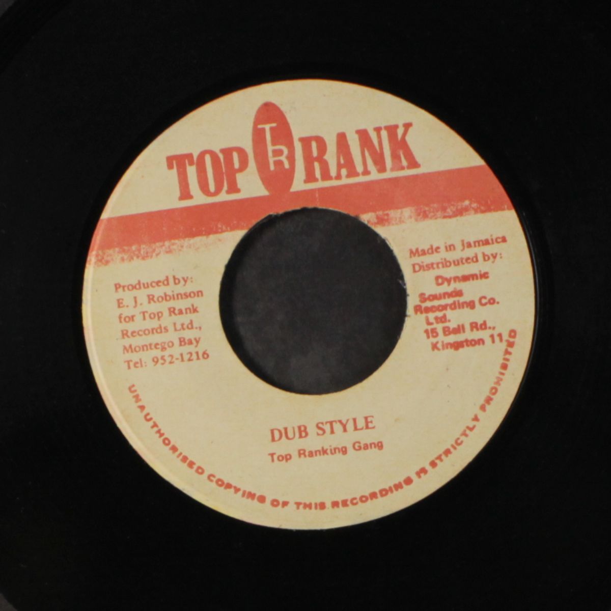 ragamuffin style / dub by TONY TUFF