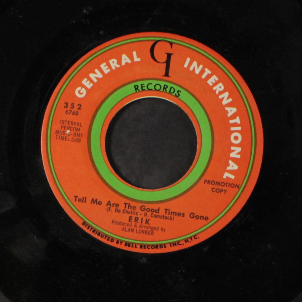 blind street singer / tell me are the good times gone by ERIK