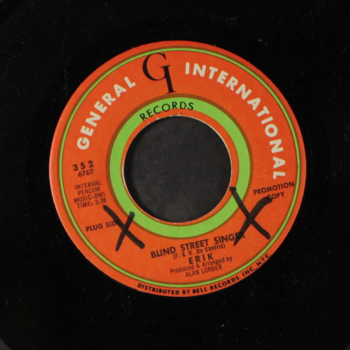 blind street singer / tell me are the good times gone by ERIK