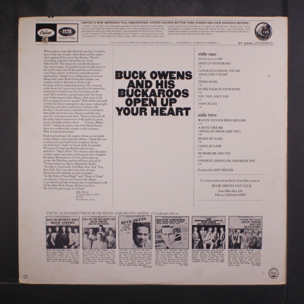 open up your heart by BUCK OWENS
