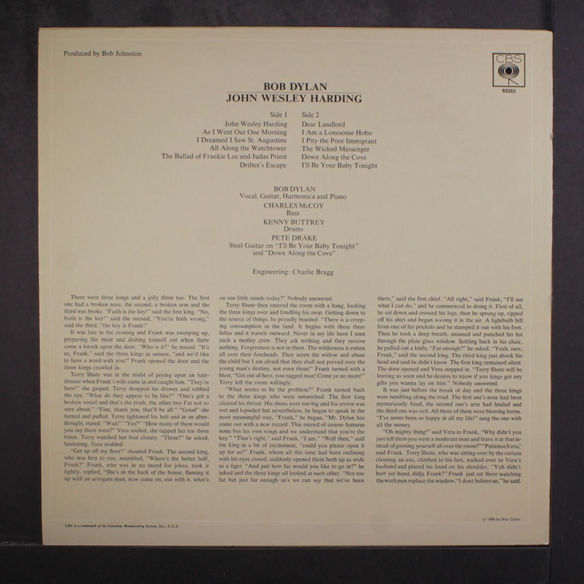 john wesley harding by BOB DYLAN
