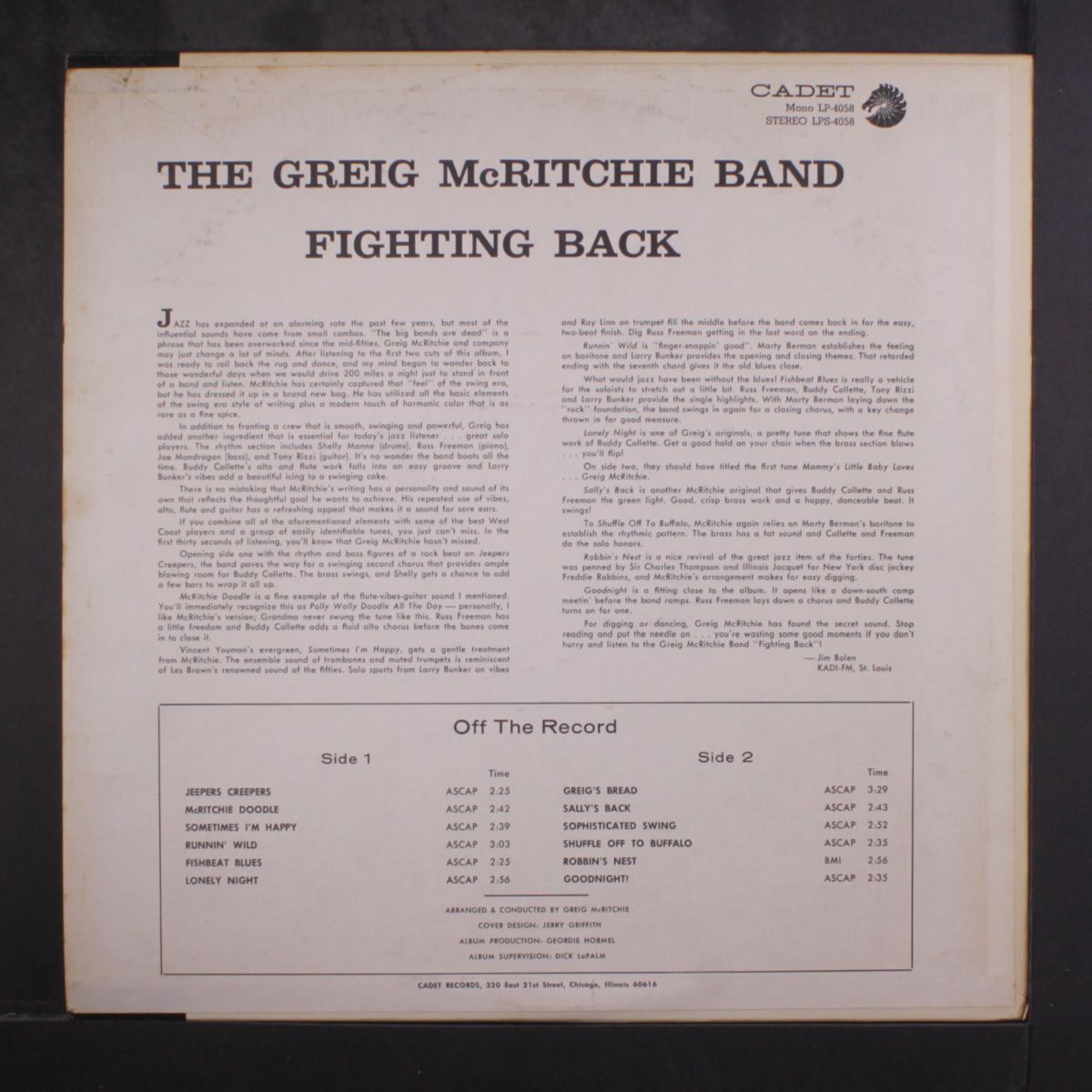fighting back by GREIG MCRITCHIE