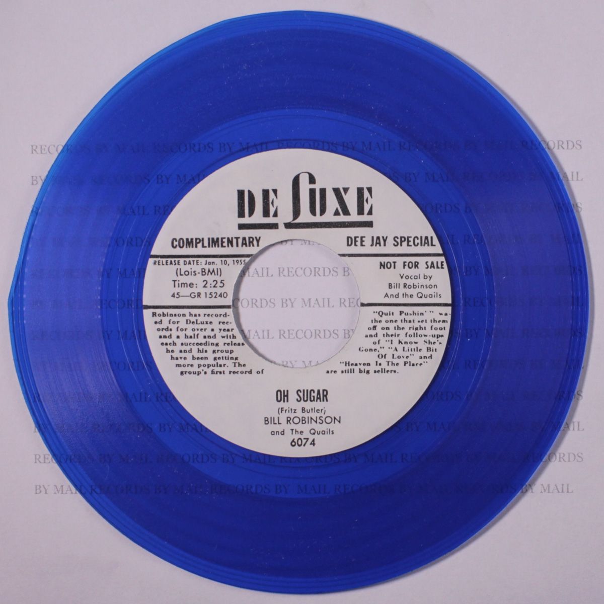 love of my life / oh sugar by BILL ROBINSON & QUAILS