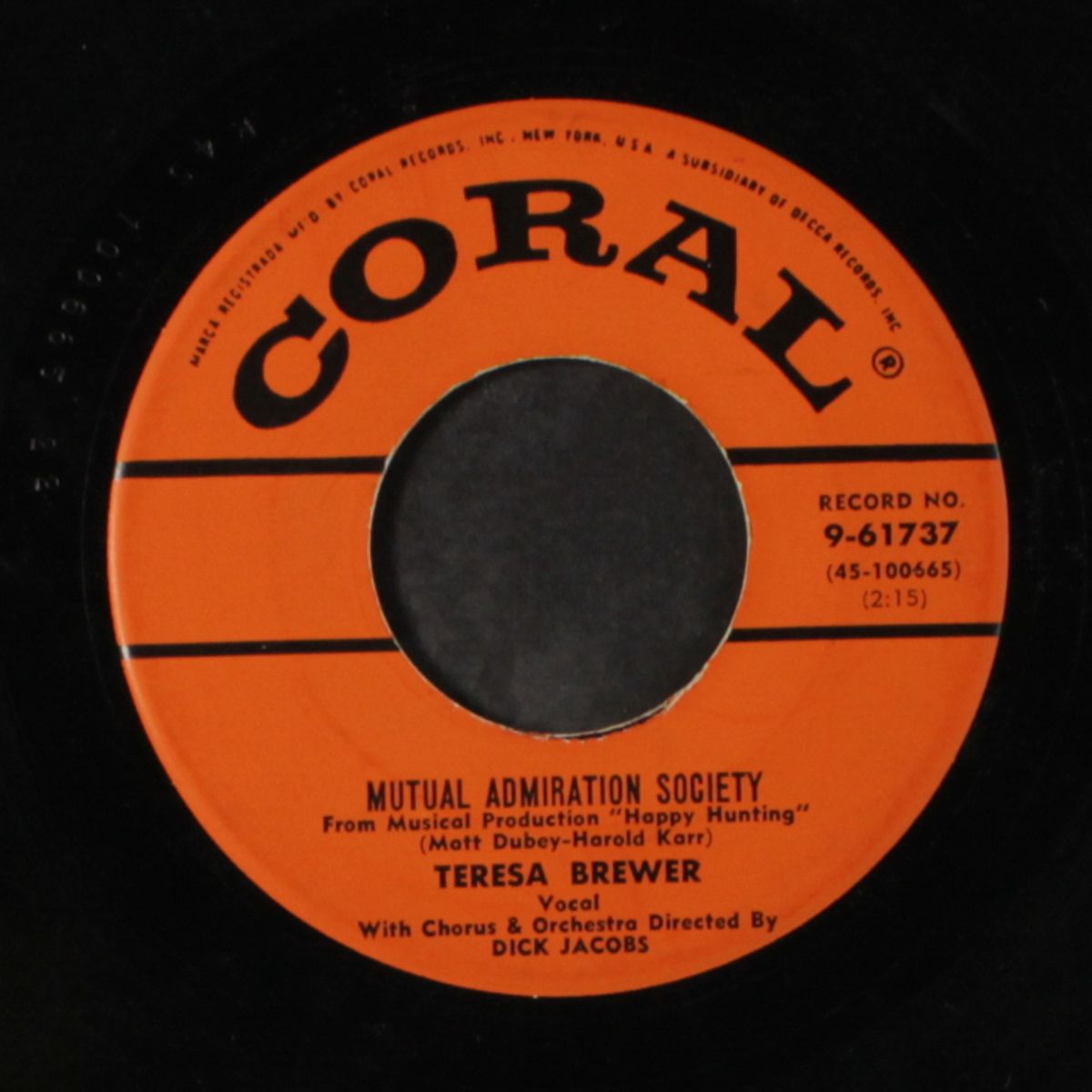mutual admiration society / crazy with love by TERESA BREWER