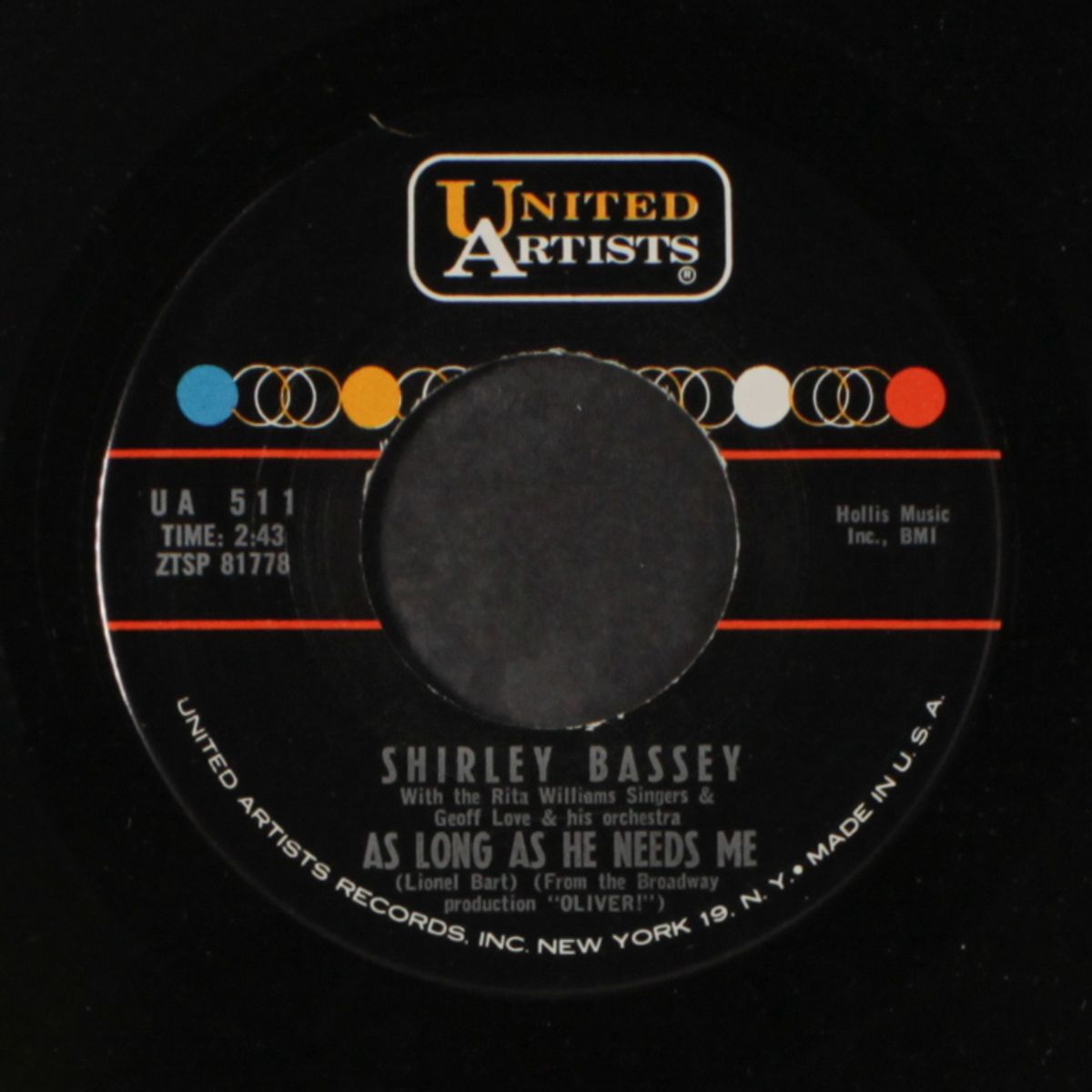 as long as he needs me / above all others by SHIRLEY BASSEY