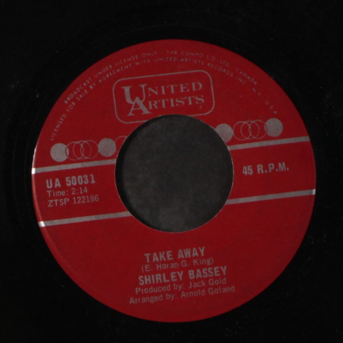 don't take the lovers from the world / take away by SHIRLEY BASSEY