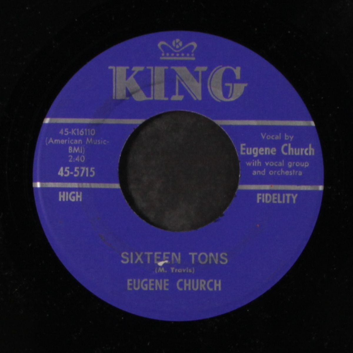 sixteen tons / time has brought about a change by EUGENE CHURCH