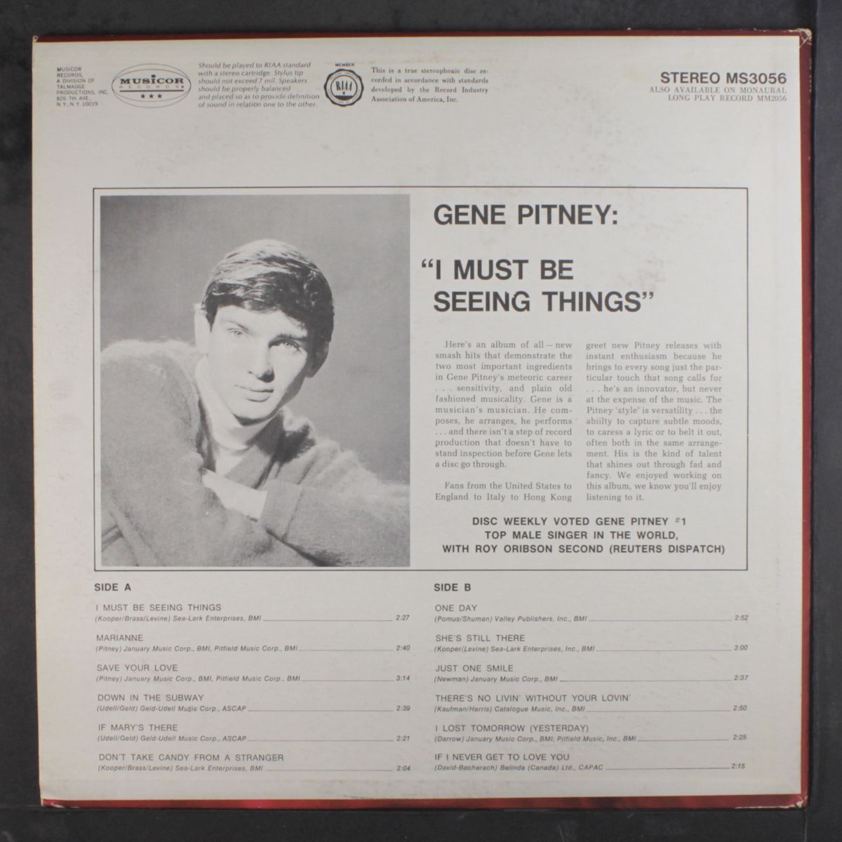 i must be seeing things by GENE PITNEY