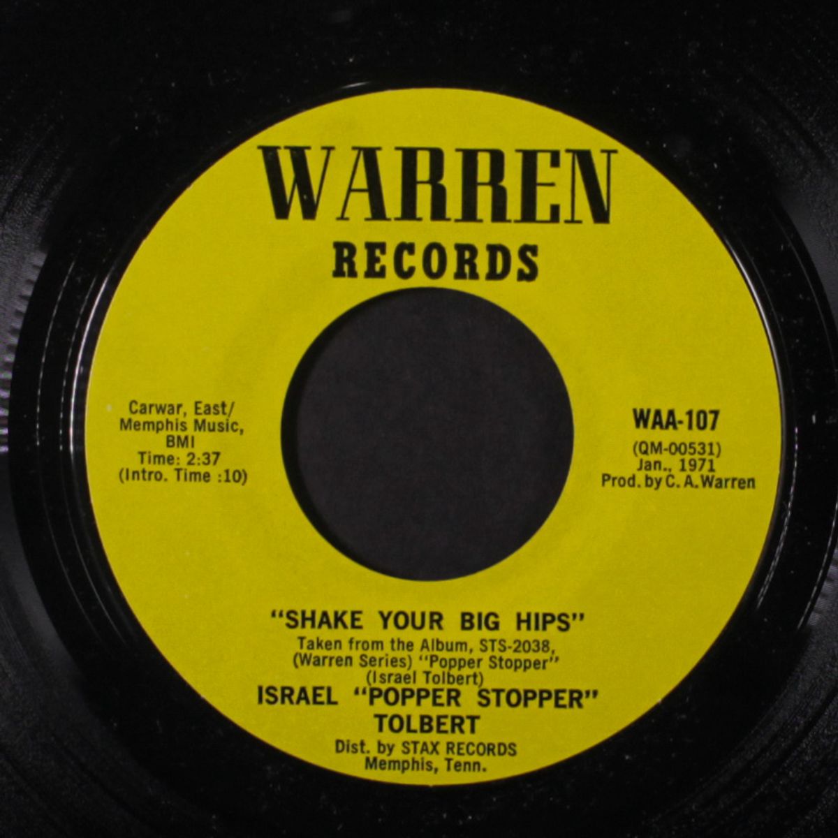shake your big hips / lost love by ISRAEL TOLBERT