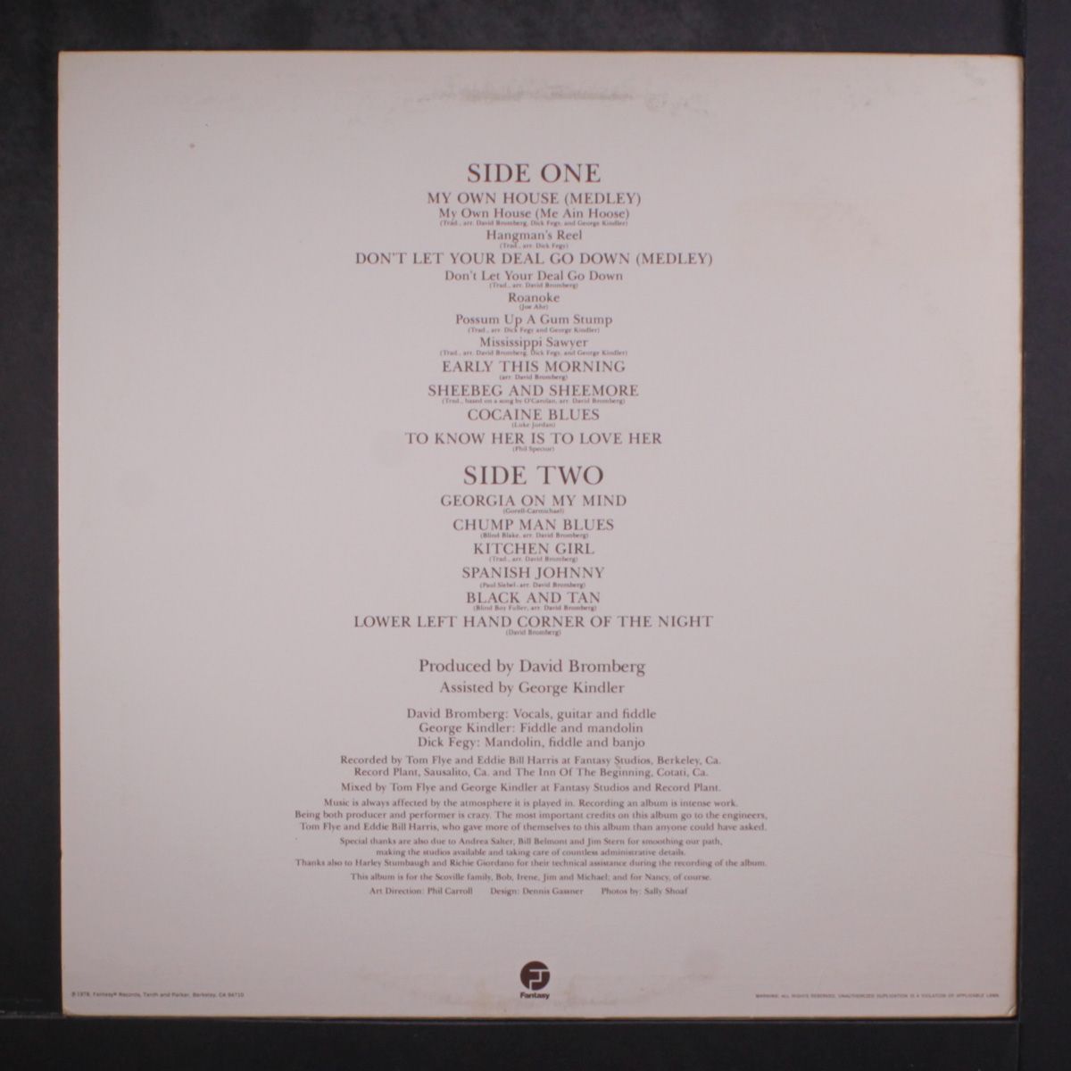 my own house by DAVID BROMBERG
