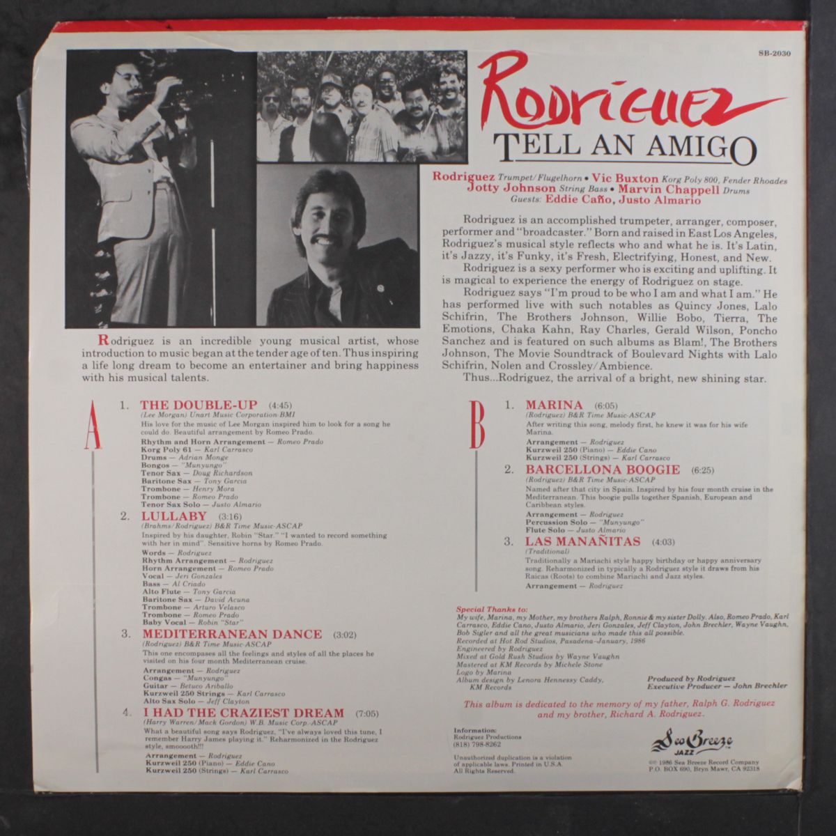 tell an amigo by BOBBY RODRIGUEZ