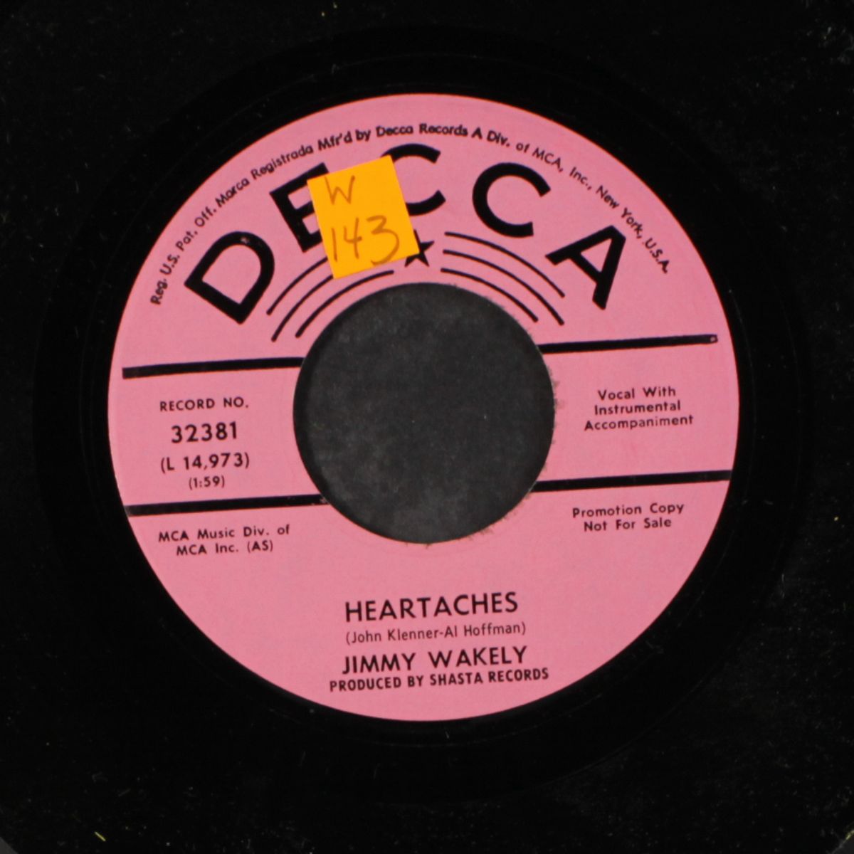 heartaches by JIMMY WAKELY