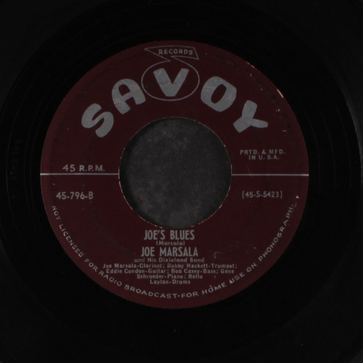 tiger rag / joe's blues by JOE MARSALA