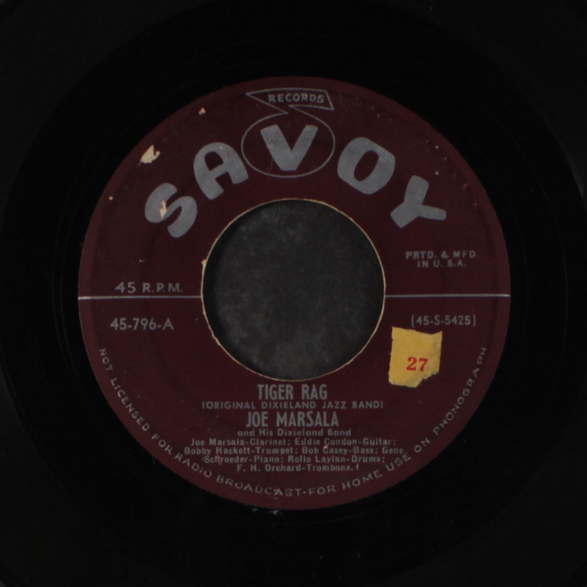 tiger rag / joe's blues by JOE MARSALA