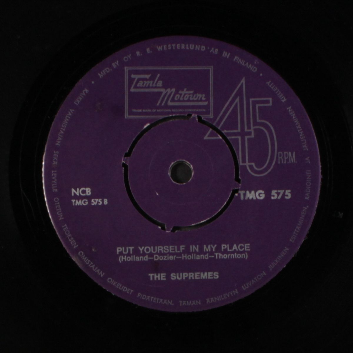 you can't hurry love / put yourself in my place by SUPREMES