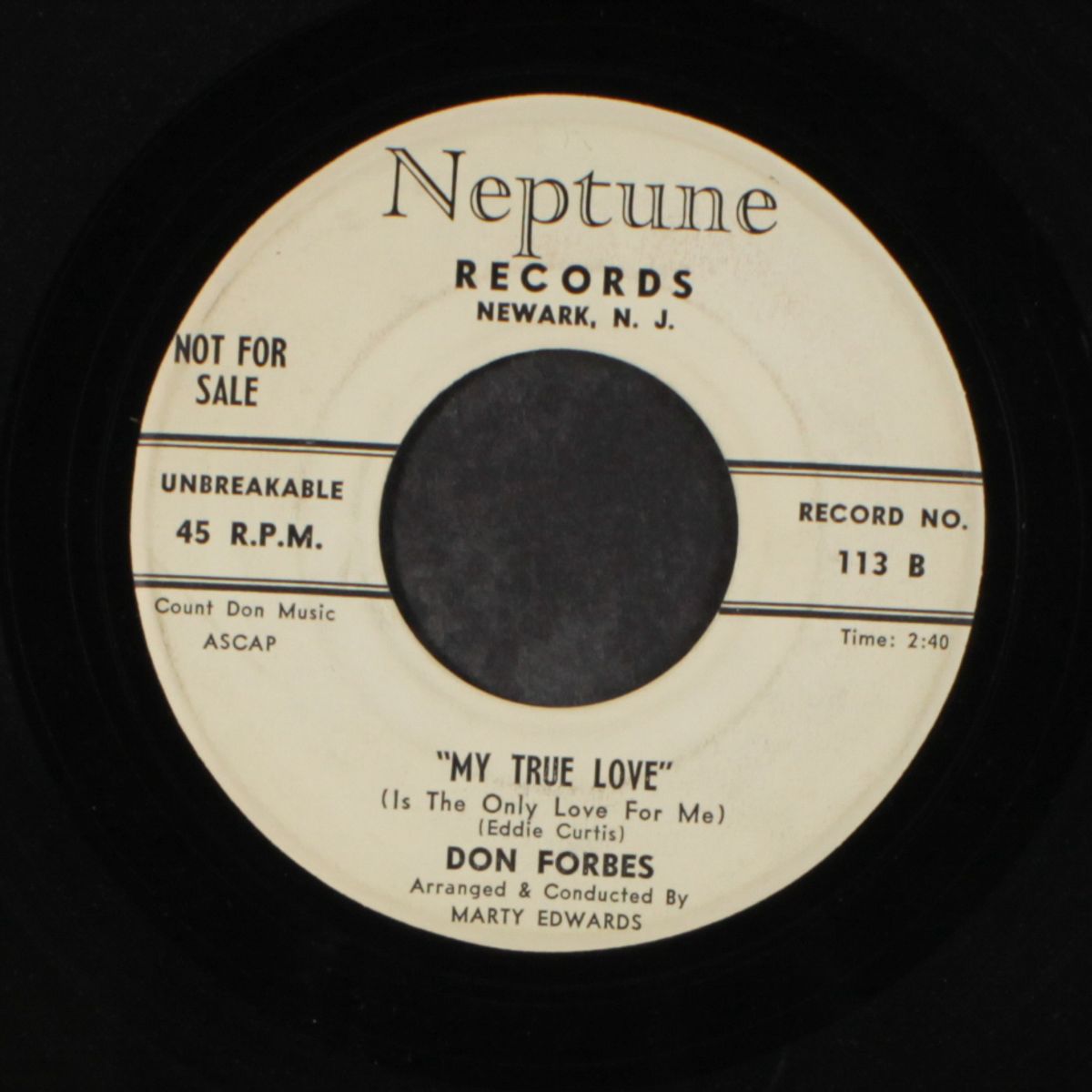 four walls, no love / my true love by DON FORBES
