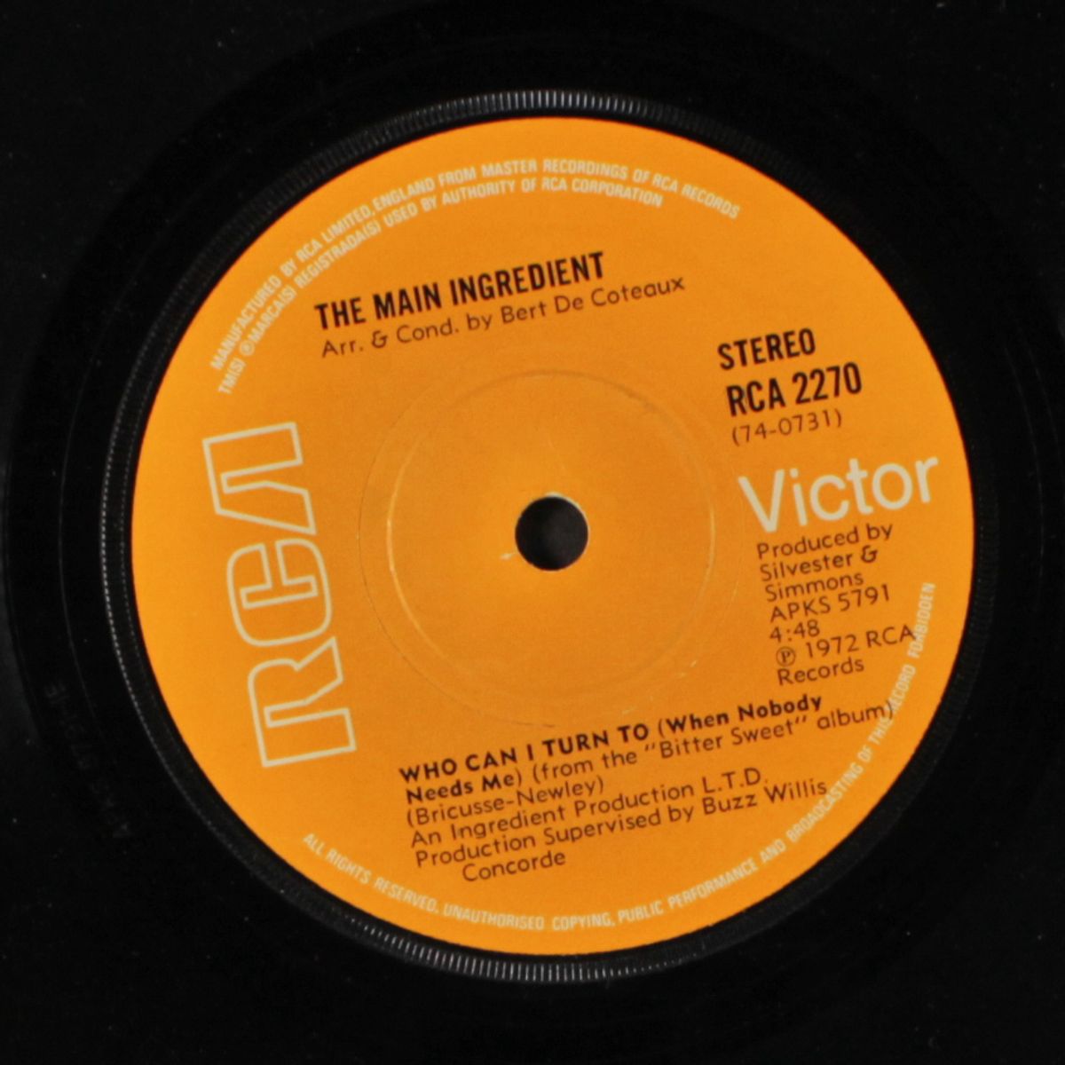 everybody plays the fool by MAIN INGREDIENT